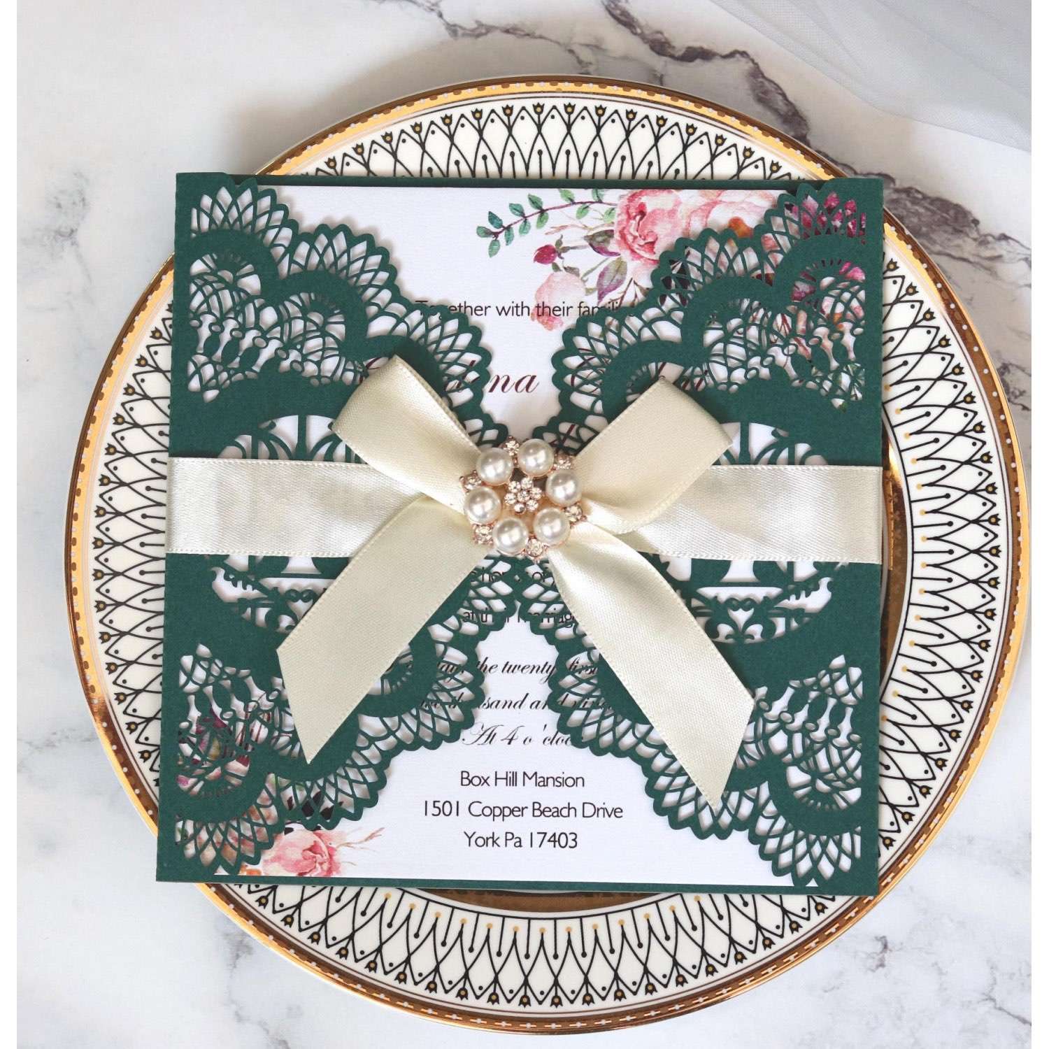 Bottle Green Invitation Card Beautiful Invitation Card Wedding Card